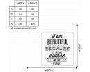 I am Beautiful Quotes Wall Decal Motivational Vinyl Art Stickers